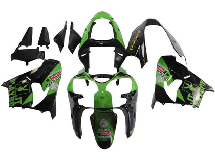 2000-2001 Kawasaki ZX-9R Green Black Playboy Denso Fairing Kit
