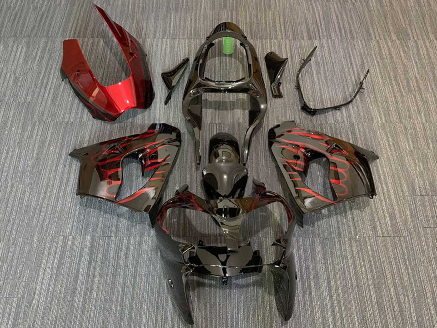 2000-2001 Green Black Elf Kawasaki ZX9R Fairing Kit