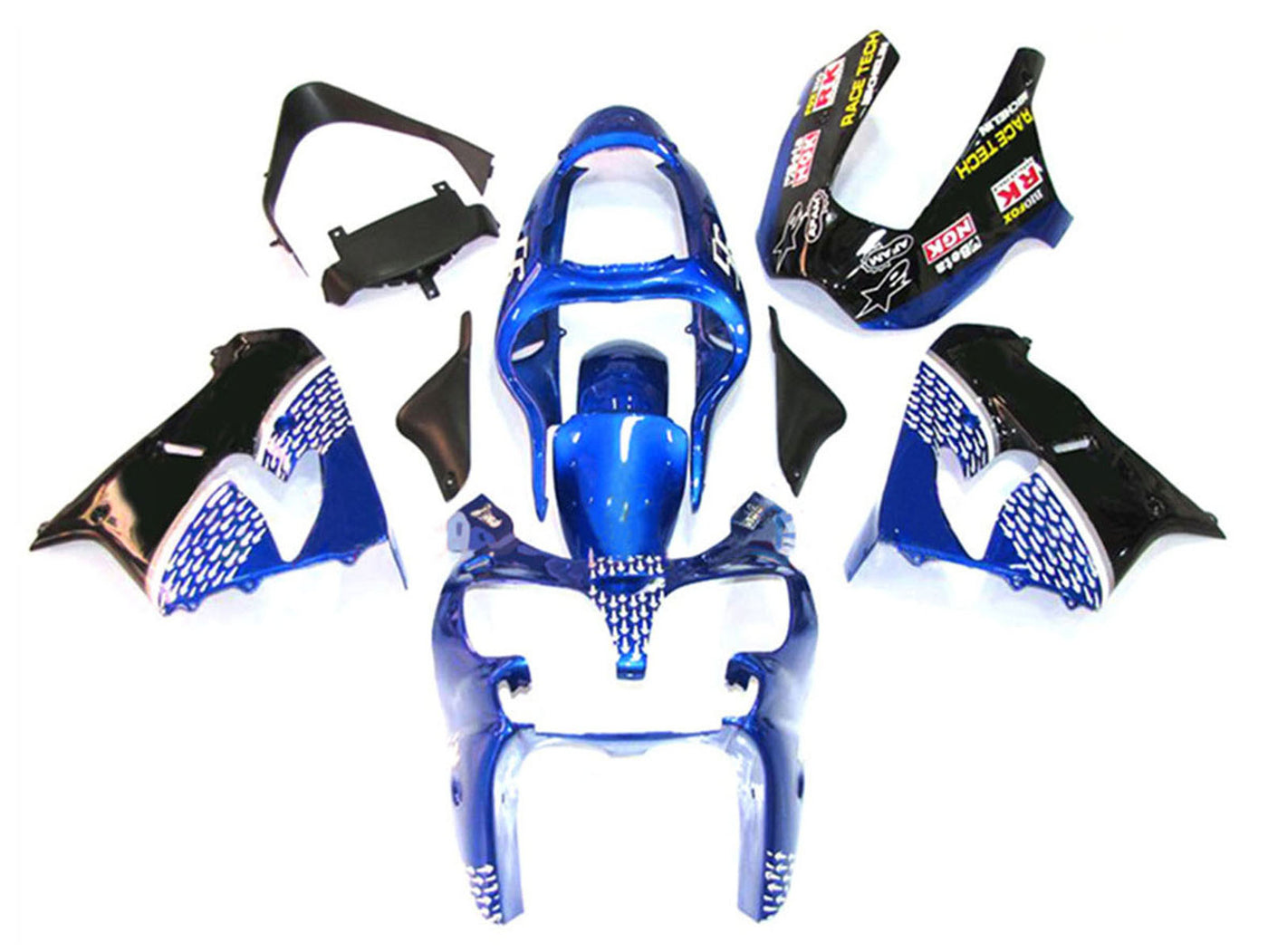 2000-2001 Green Black Kawasaki ZX9R Kits Fairing Kit