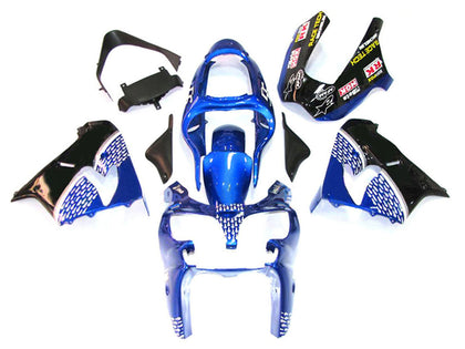 2000-2001 Kawasaki ZX-9R Green Black Fairing Kit