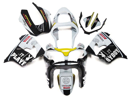 2000-2001 Kawasaki ZX-9R White Silver Fairing Kit