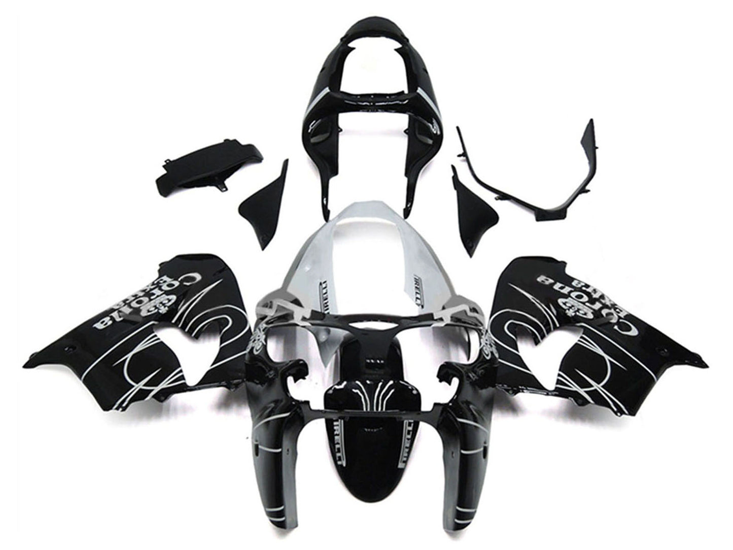 2000-2001 Black Yellow White Red Bull Motul Kawasaki ZX9R Fairing Kit