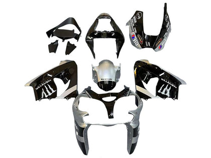 2002-2003 Kawasaki ZX-9R Black Silver Monster Elf Fairing Kit