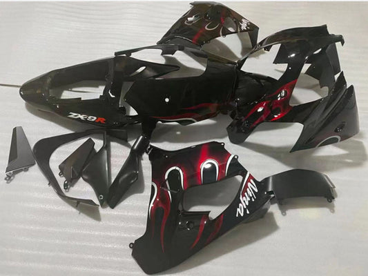 2002-2003 Black Green Monster Elf Kawasaki ZX9R Fairing Kit