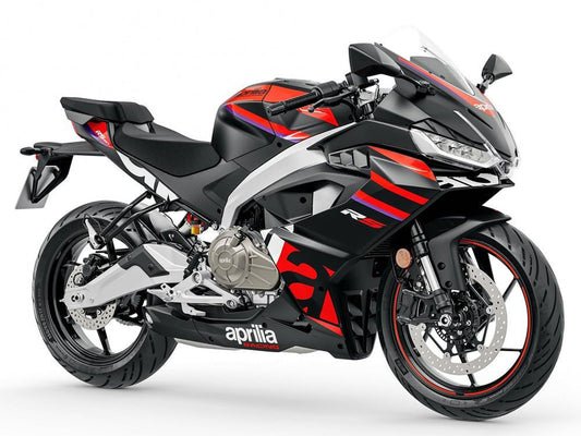 2024-2025 Matte Black Red Aprilia RS457 Fairing Kit
