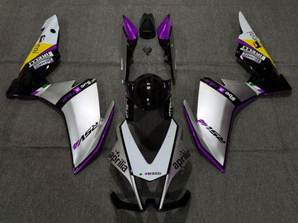 2009-2015 Aprilia RSV4 Silver Purple Black 1000 Fairing Kit