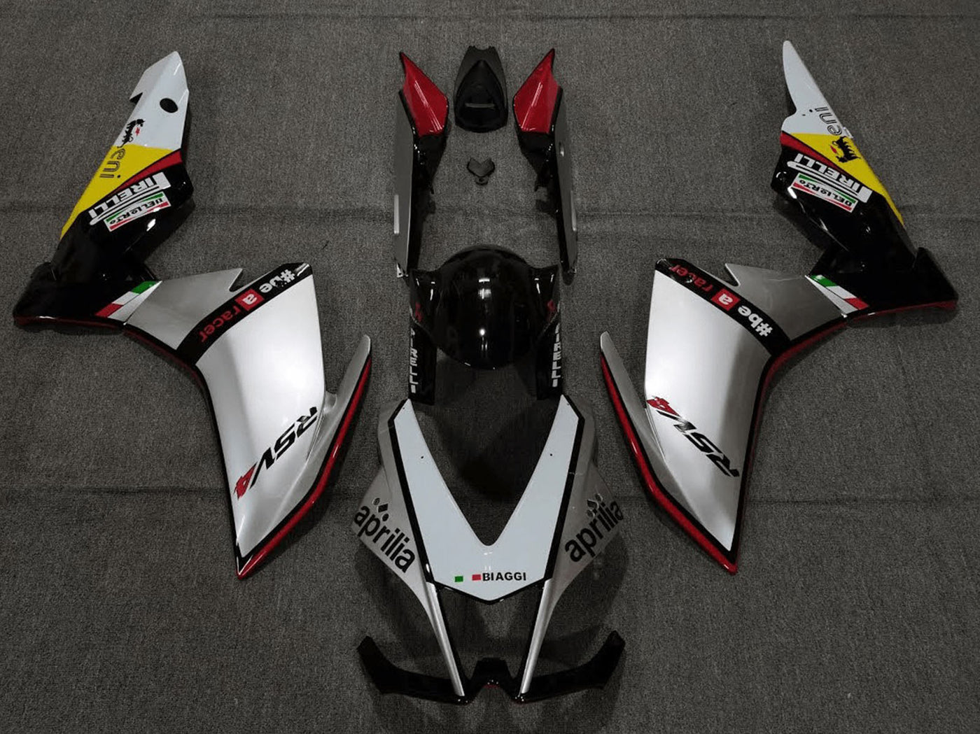2009-2015 Silver Red Black Yellow Aprilia RSV4 1000 Fairing Kit