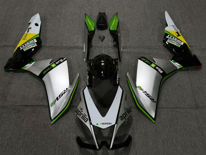 2009-2015 Aprilia RSV4 Silver Green Black 1000 Fairing Kit