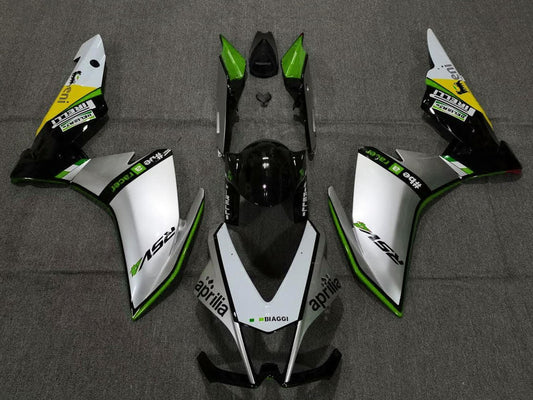 2009-2015 Silver Green Black Aprilia RSV4 1000 Fairing Kit