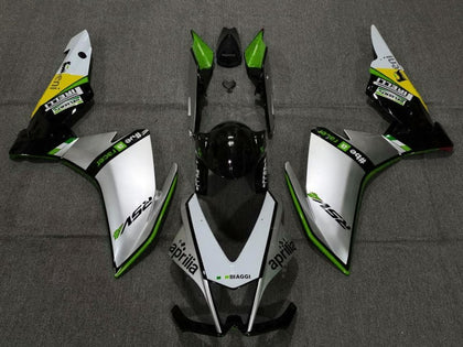 2009-2015 Aprilia RSV4 Silver Green Black 1000 Fairing Kit