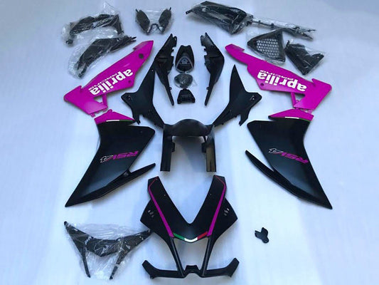 2009-2015 Matte Black Matte Pink Aprilia RSV4 1000 Fairing Kit