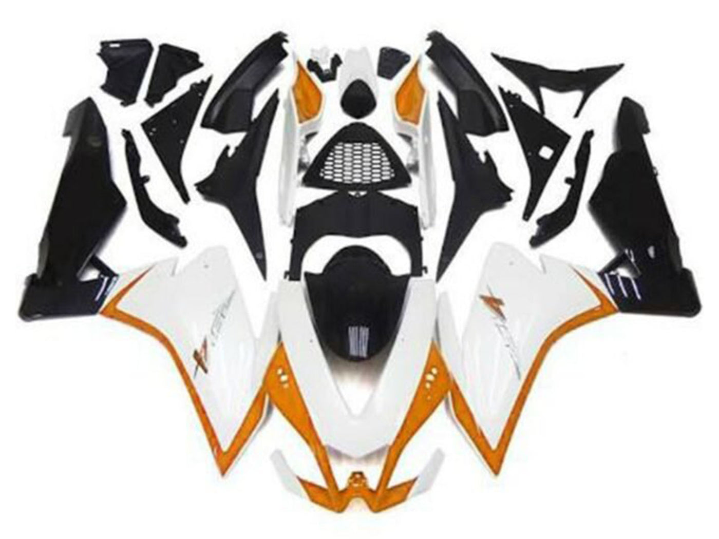 2009-2015 White Orange Black Aprilia RSV4 1000 Fairing Kit