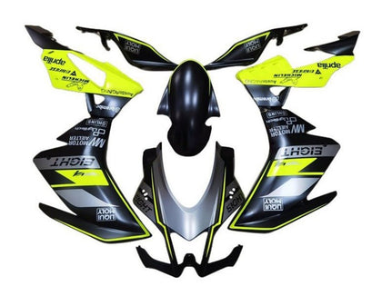 2009-2015 Aprilia RSV4 Matte Black Gray Yellow 1000 Fairing Kit
