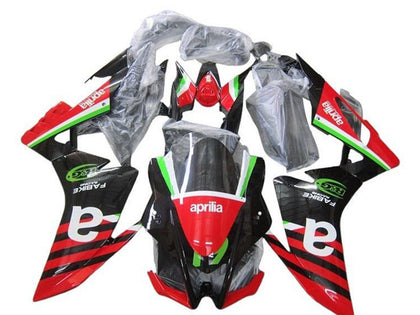 2009-2015 Aprilia RSV4 Red Black Green Stripe 1000 Fairing Kit
