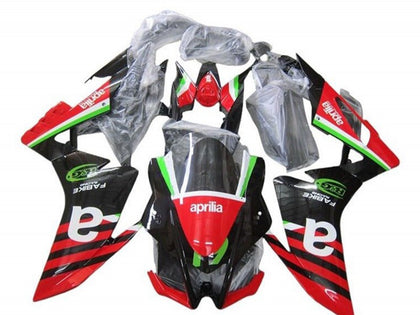 2009-2015 Aprilia RSV4 Red Black Green Stripe 1000 Fairing Kit