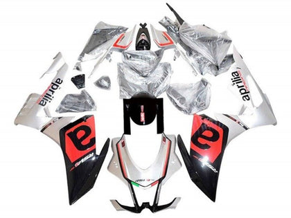 2009-2015 Aprilia RSV4 Silver Black Red 1000 Fairing Kit