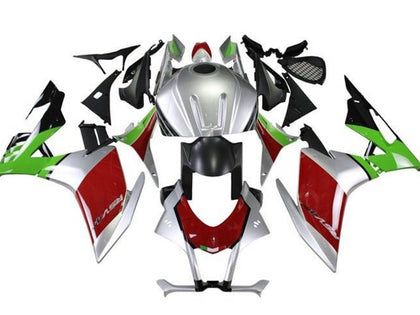 2009-2015 Aprilia RSV4 Silver Green Red 1000 Fairing Kit