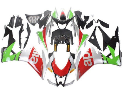 2009-2015 Aprilia RSV4 Silver Red Green 1000 Fairing Kit