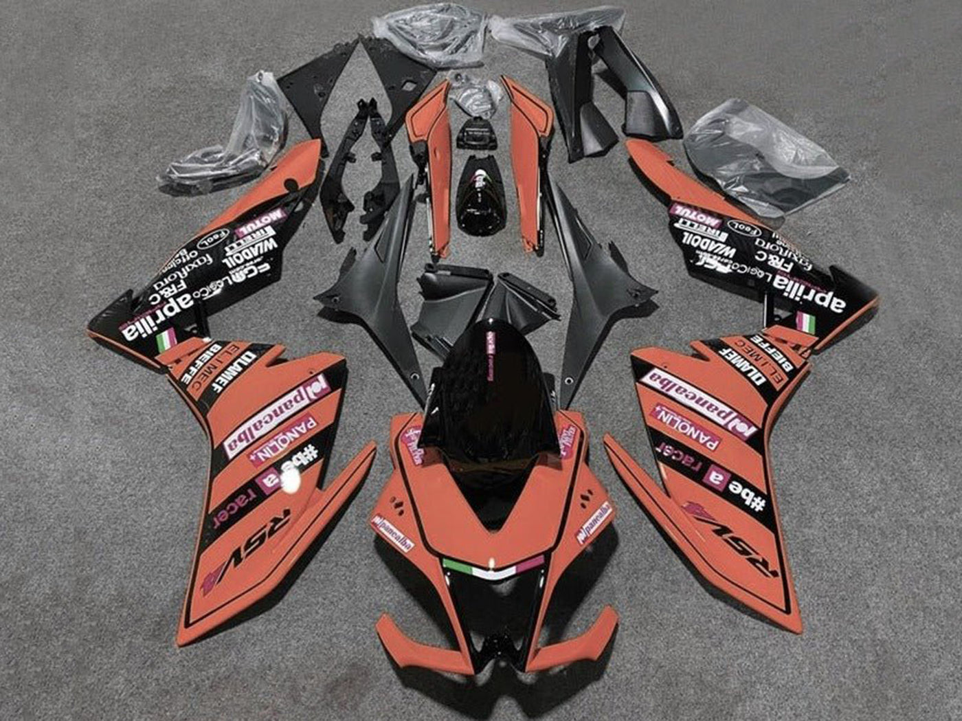 2009-2015 Orange Black Aprilia RSV4 1000 Fairing Kit