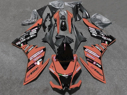 2009-2015 Aprilia RSV4 Orange Black 1000 Fairing Kit