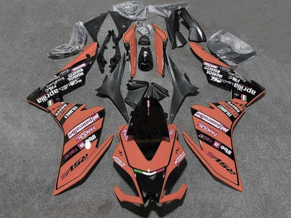 2009-2015 Aprilia RSV4 Orange Black 1000 Fairing Kit
