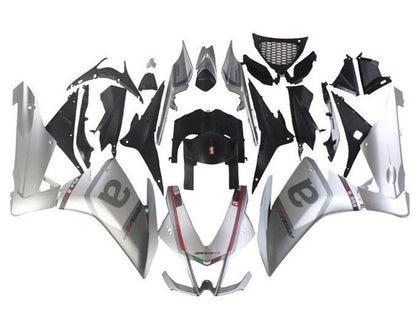 2009-2015 Aprilia RSV4 Silver Gray Red 1000 Fairing Kit