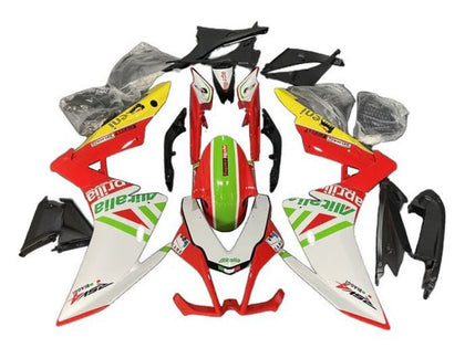 2009-2015 Aprilia RSV4 White Red Green 1000 Fairing Kit