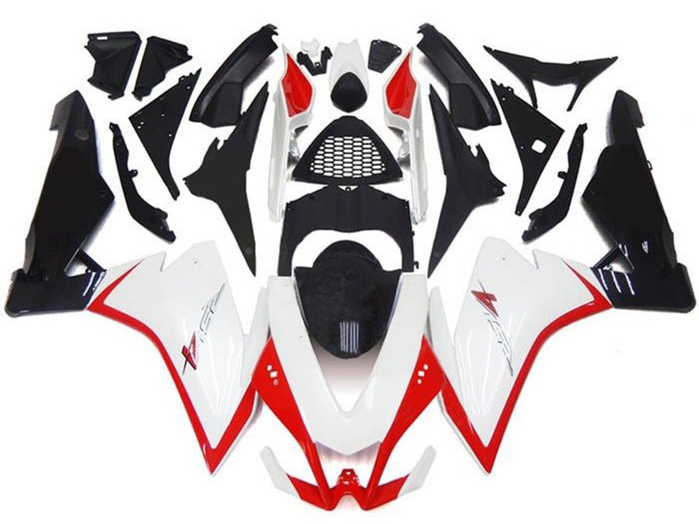 2009-2015 White Black Red Aprilia RSV4 1000 Fairing Kit