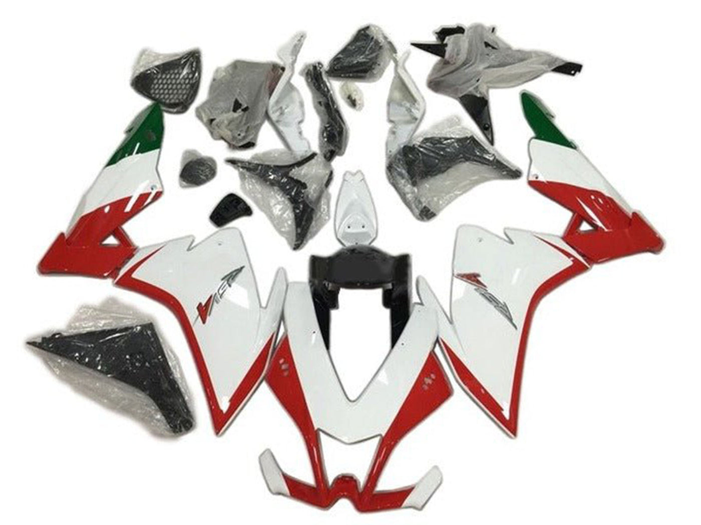 2009-2015 Red White Green Aprilia RSV4 1000 Fairing Kit