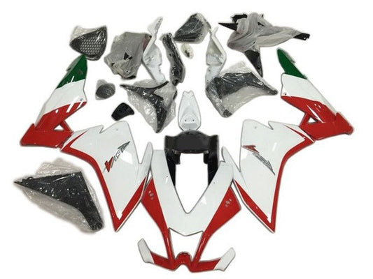 2009-2015 Red White Green Aprilia RSV4 1000 Fairing Kit