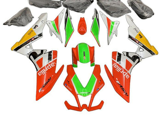 2009-2015 Red Green White Aprilia RSV4 1000 Fairing Kit