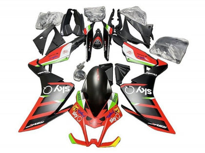 2009-2015 Aprilia RSV4 Matte Red Black Green 1000 Fairing Kit