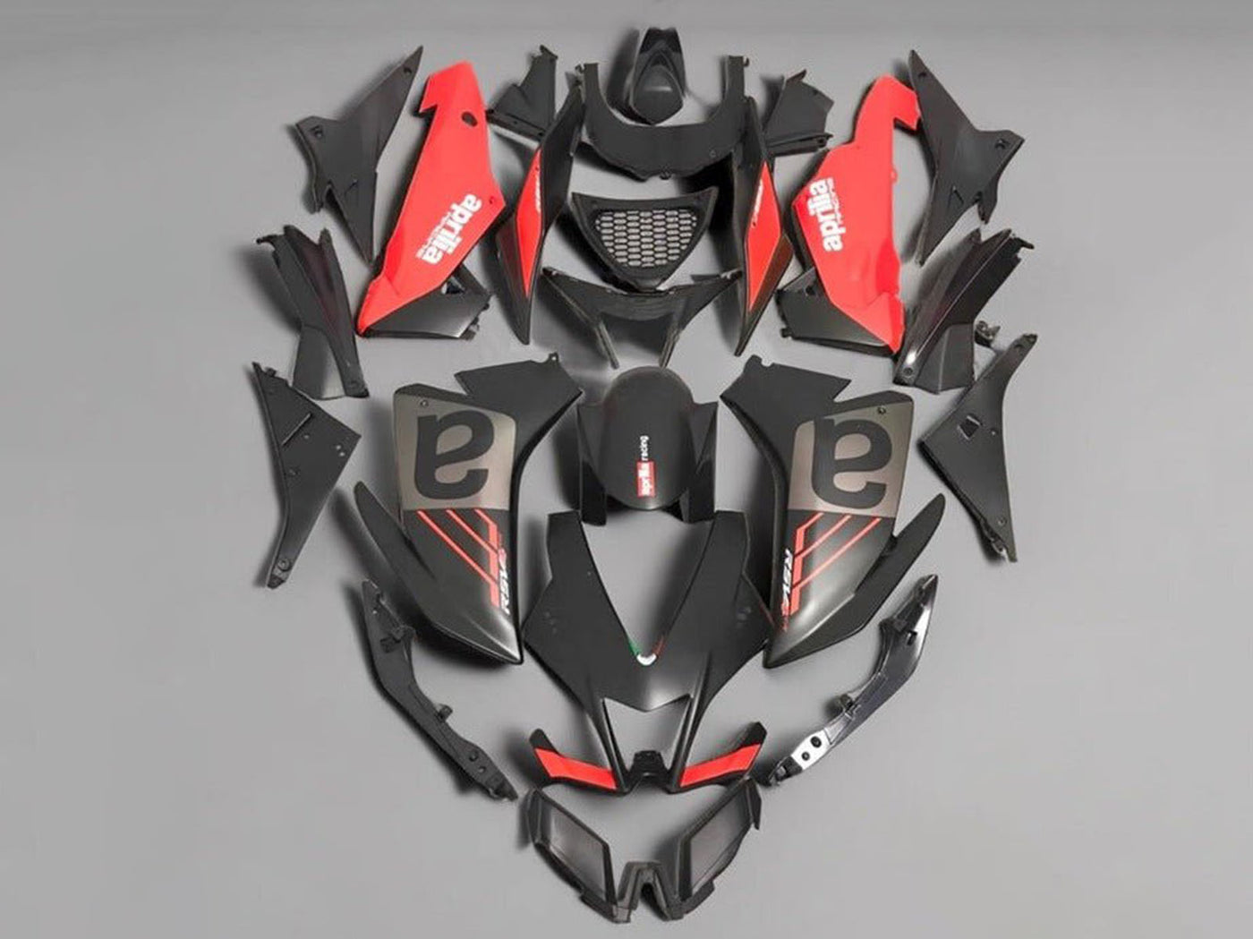 2009-2015 Matte Black Red Grey Aprilia RSV4 1000 Fairing Kit