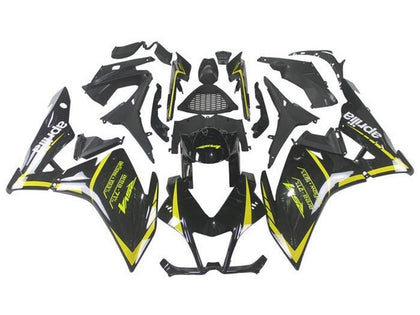 2009-2015 Aprilia RSV4 Black Yellow 1000 Fairing Kit