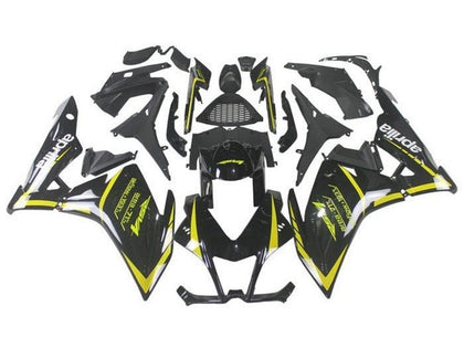 2009-2015 Aprilia RSV4 Black Yellow 1000 Fairing Kit