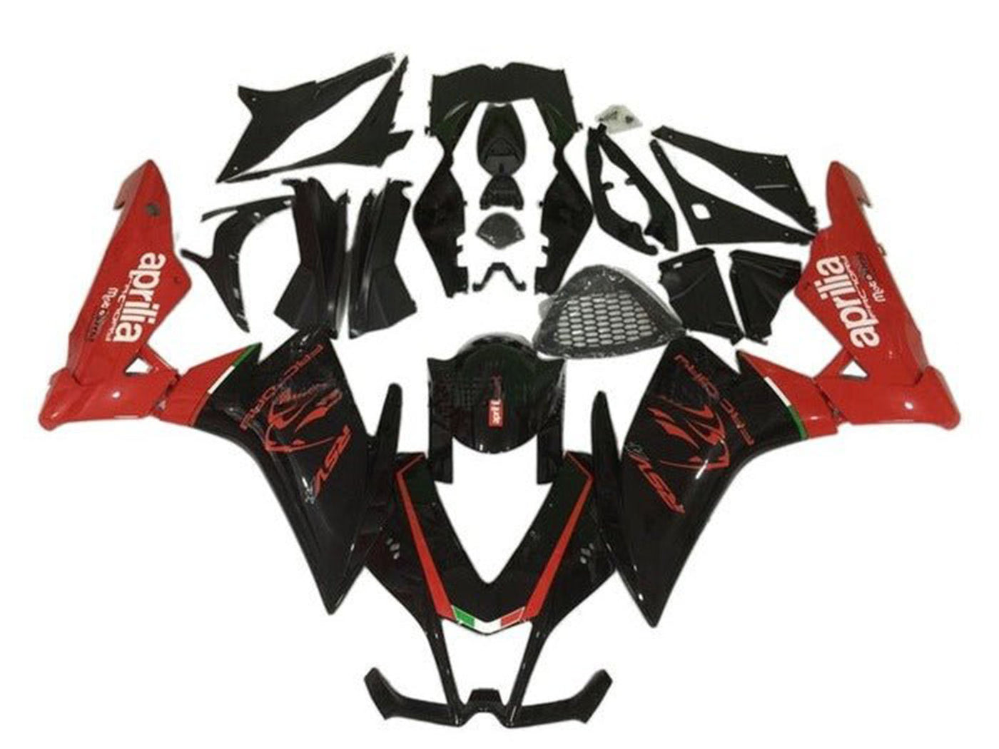 2009-2015 Black Red Aprilia RSV4 1000 Fairing Kit