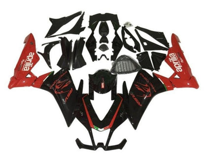 2009-2015 Aprilia RSV4 Black Red 1000 Fairing Kit