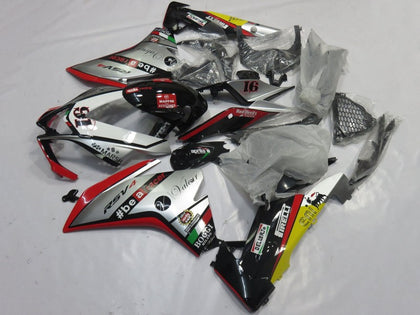 2009-2015 Aprilia RSV4 Silver Red Black White 1000 Fairing Kit