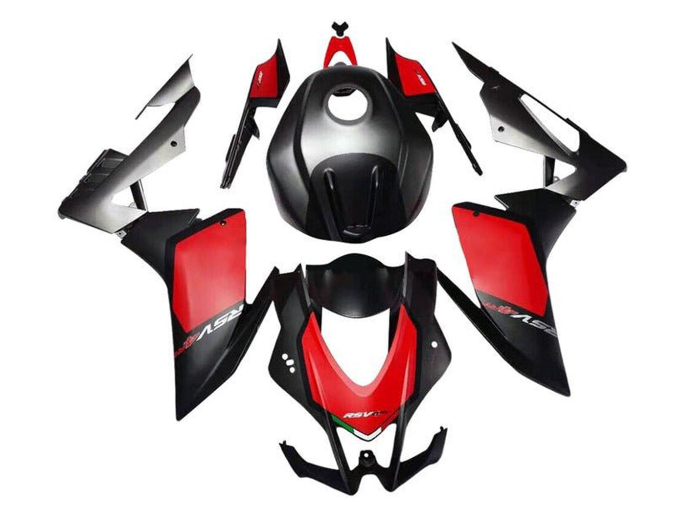 2016-2020 Matte Black Red Grey Aprilia RSV4 1000 Fairing Kit
