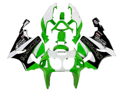 1996-2003 Kawasaki ZX-7R Green White Black Gold Fairing Kit