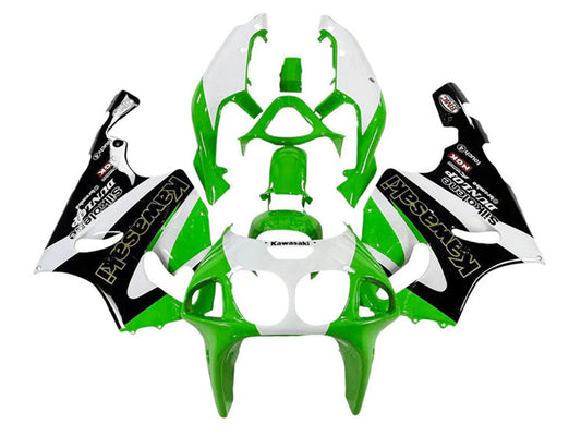 1996-2003 Green White Black Gold Kawasaki ZX7R Fairing Kit