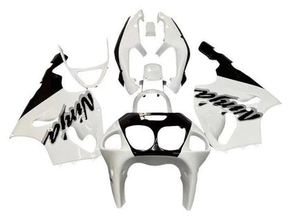 1996-2003 Kawasaki ZX-7R White Black Fairing Kit