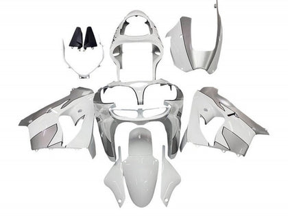 2000-2001 Kawasaki ZX-9R White Silver Fairing Kit