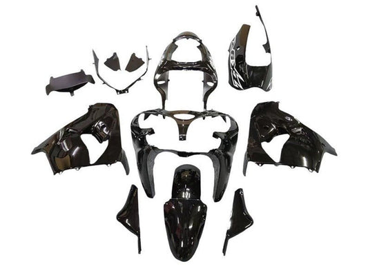 2000-2001 Black White Kawasaki ZX9R Fairing Kit