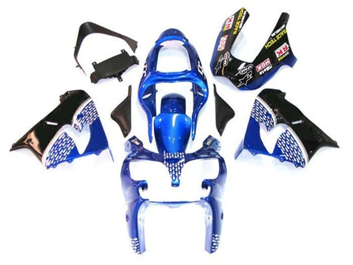 2002-2003 Blue Black White Arrows Kawasaki ZX9R Fairing Kit