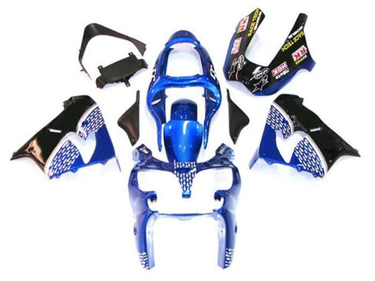2002-2003 Blue Black White Arrows Kawasaki ZX9R Fairing Kit