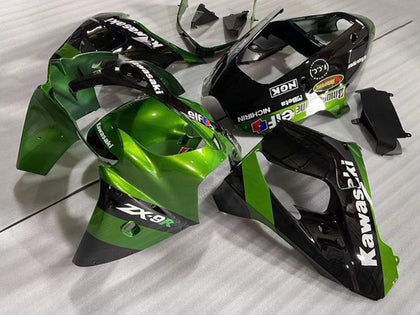 2002-2003 Kawasaki ZX-9R Green Black Elf Fairing Kit