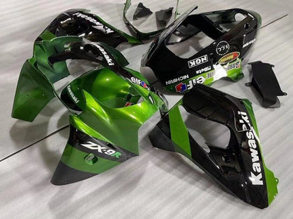 2002-2003 Kawasaki ZX-9R Green Black Elf Fairing Kit