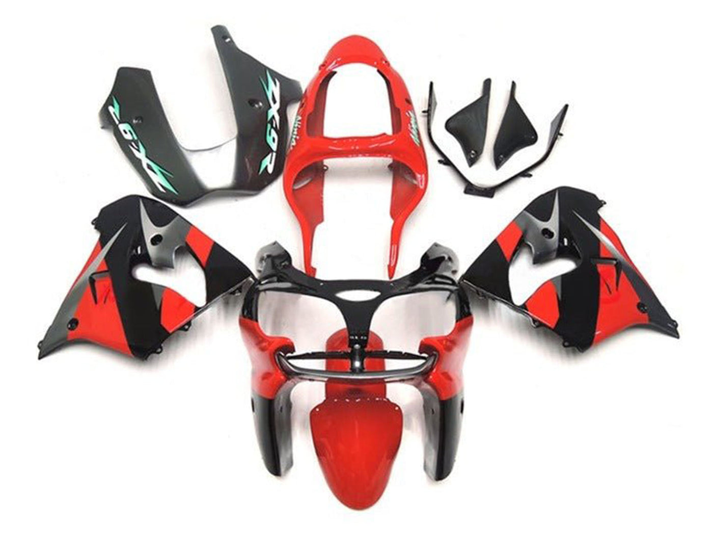 2002-2003 Red Black Silver Kawasaki ZX9R Fairing Kit