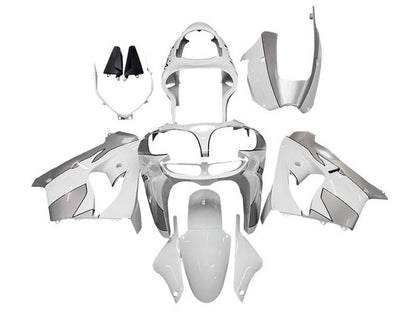 2002-2003 Kawasaki ZX-9R White Silver Fairing Kit